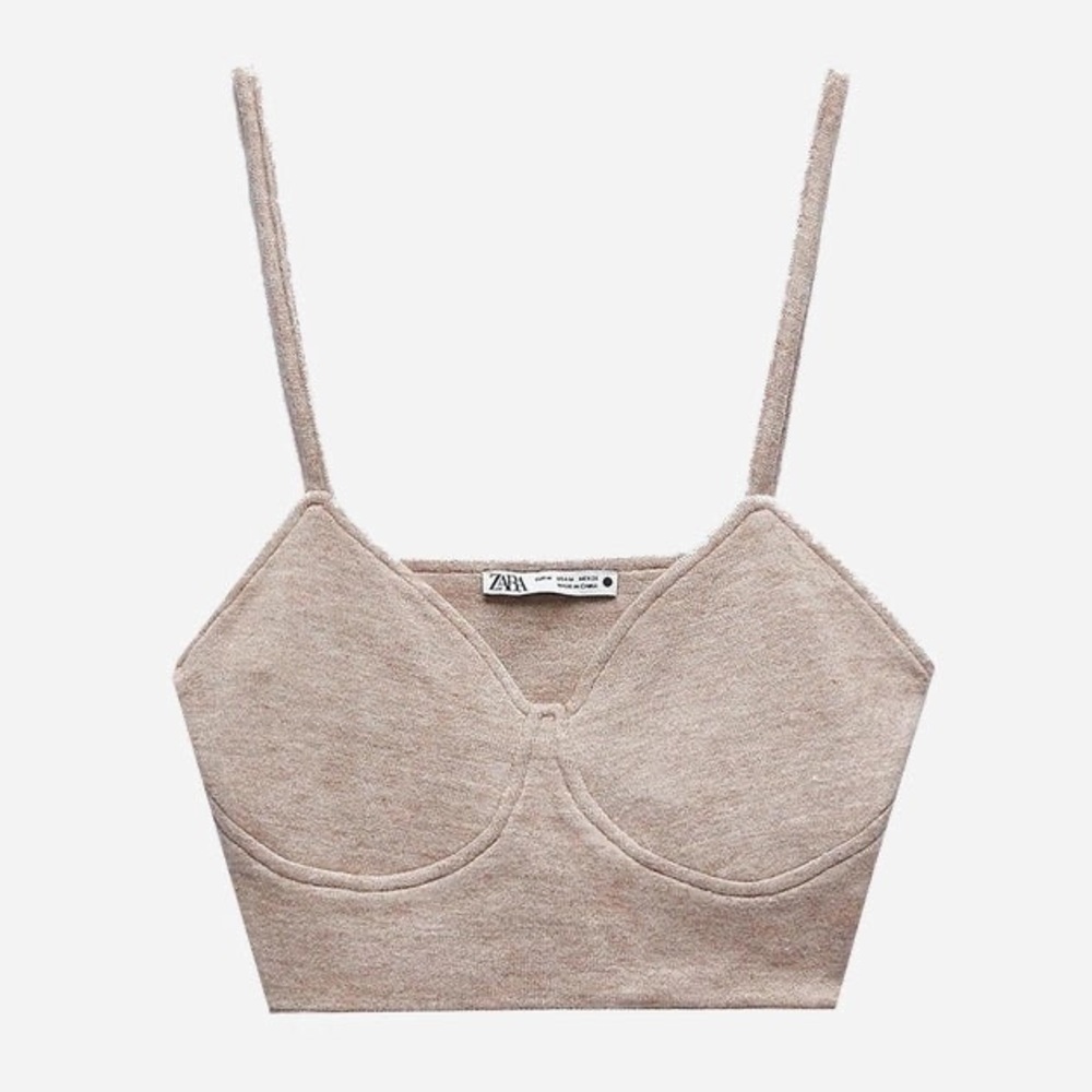 Zara Knit Crop‎ Top Sz S